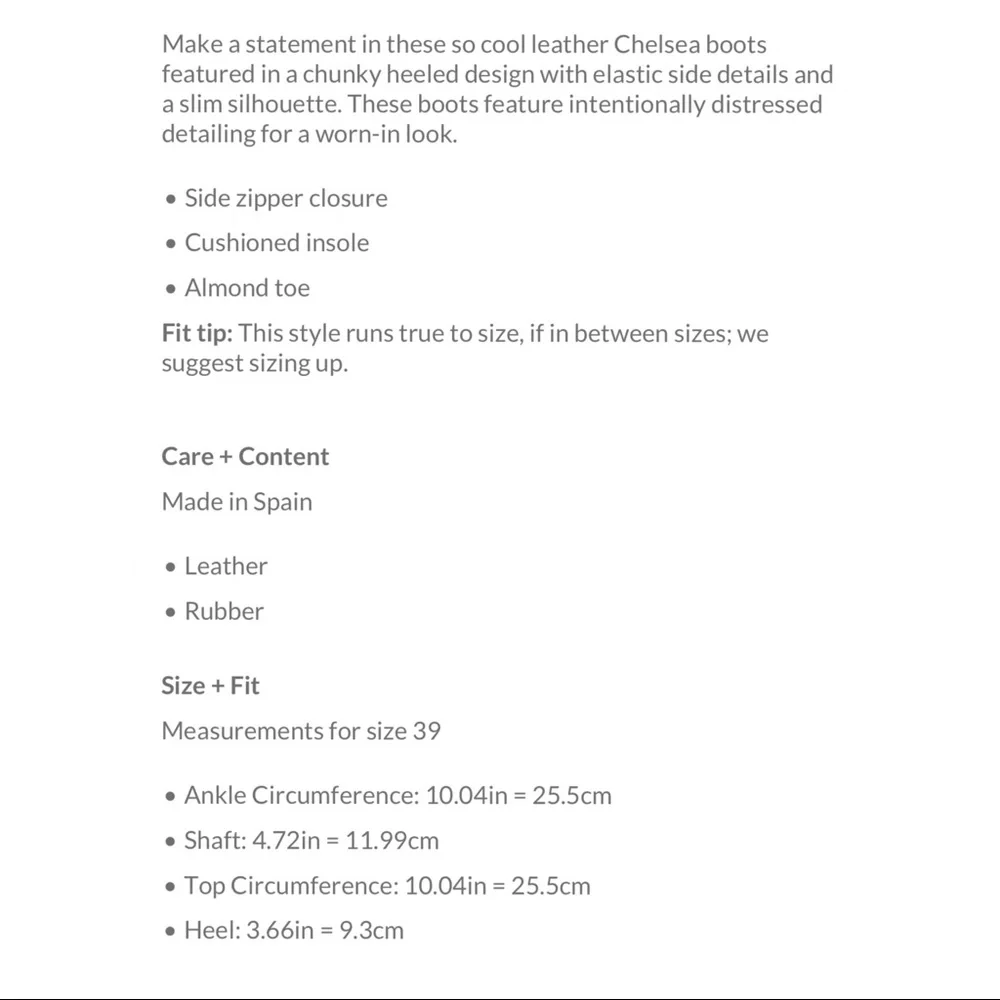 FREE PEOPLE Bone White Cream & Black Leather James Chelsea Chunky Heeled Boot 9 - Picture 16 of 16